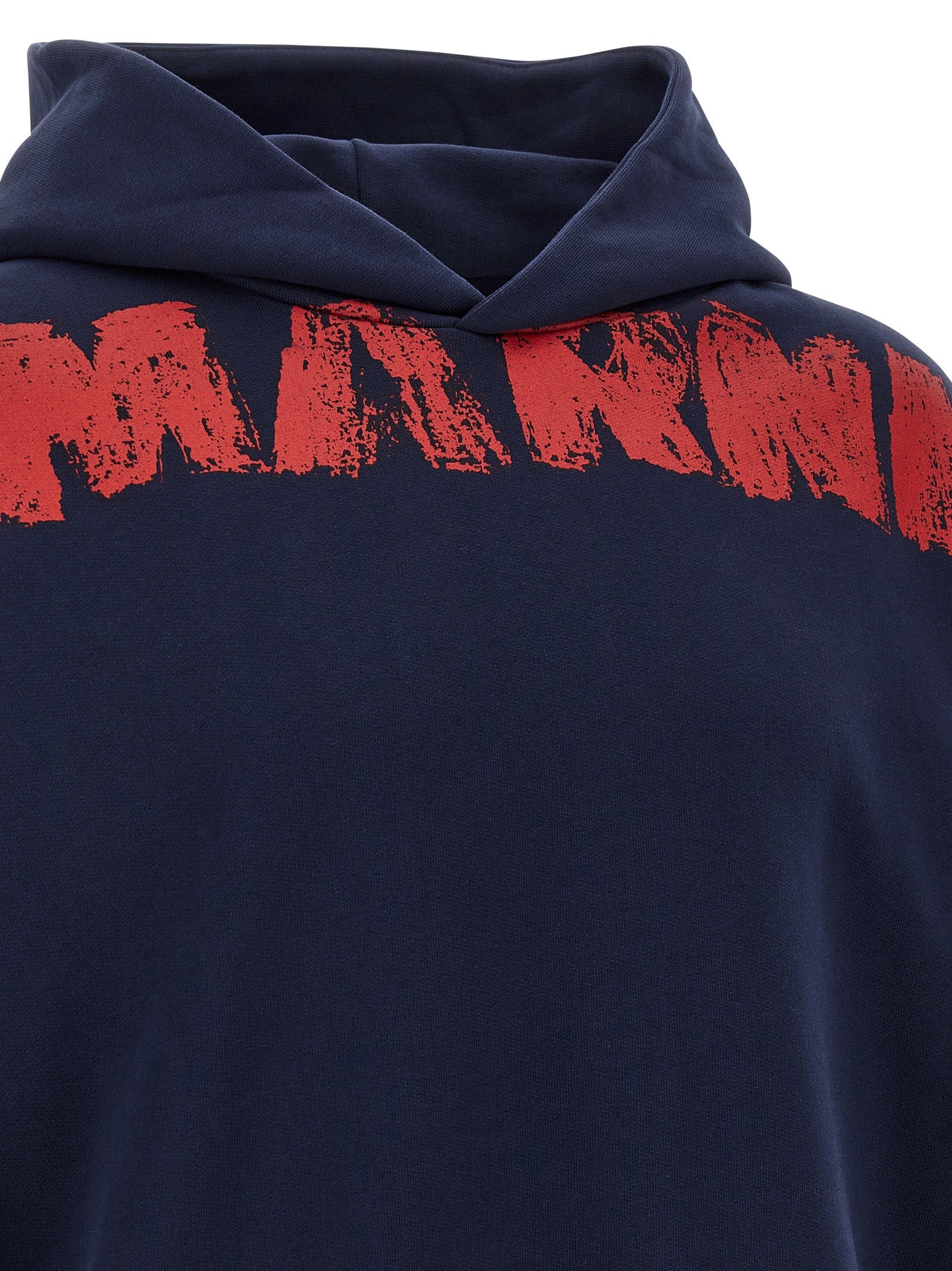 Marni Marni Monolith Hoodie Blue