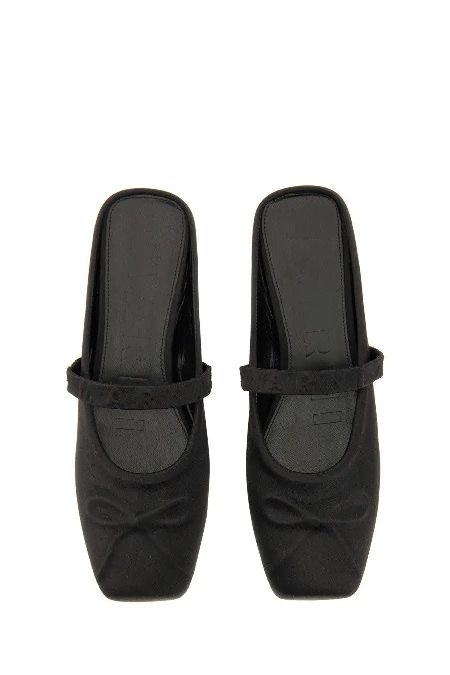 Marni Women's Sabot Little Bow Ballet Flats Black, view 6