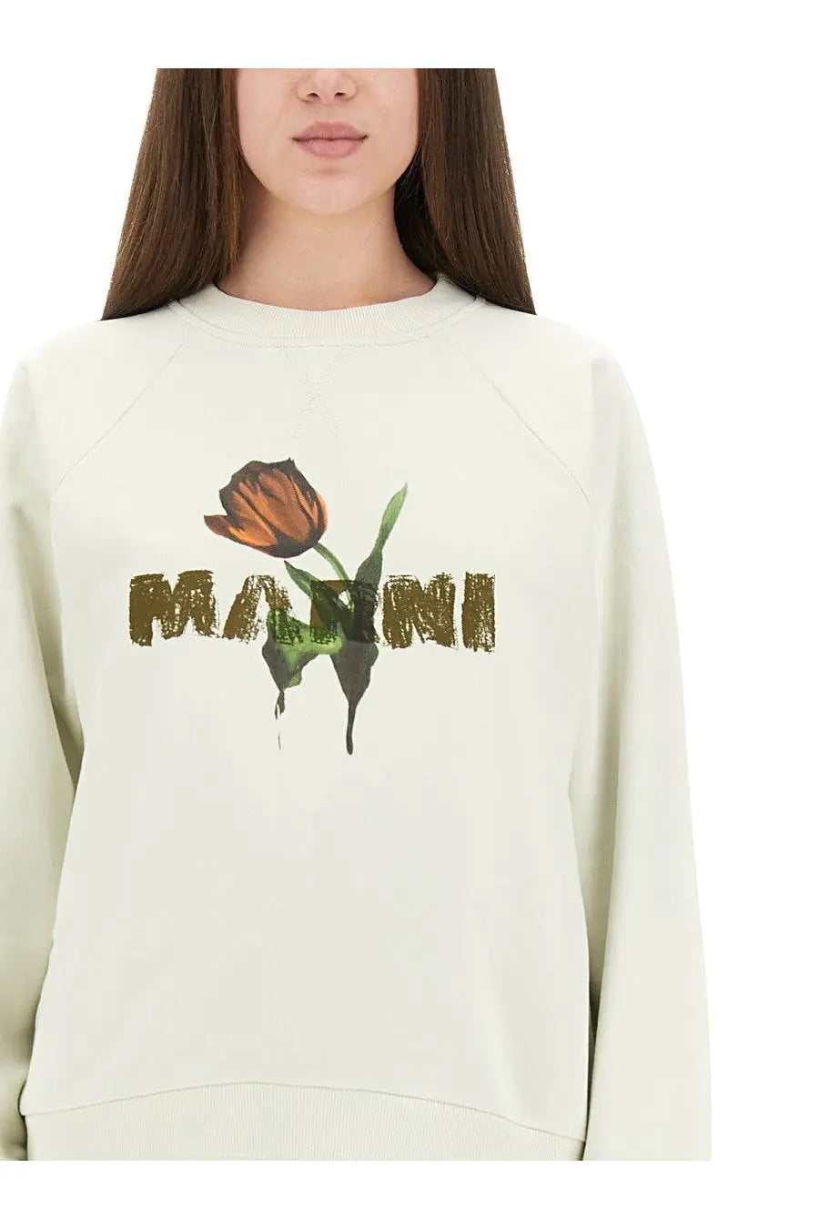 Marni Women's White Cotton Sweatshirt White, view 4