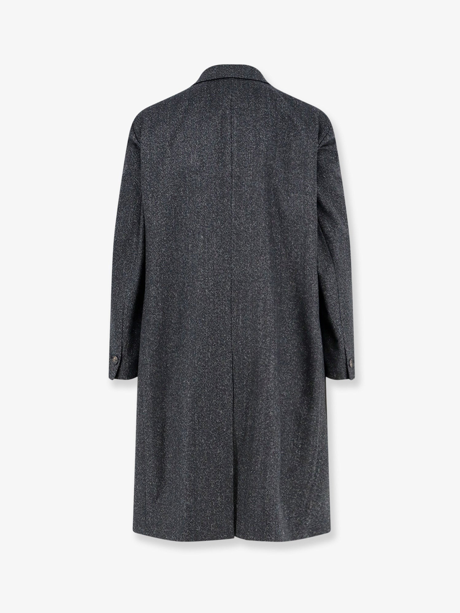 Hevò Men's Martina Franca Wool Blend Coat Black