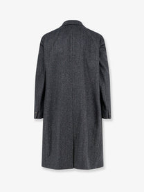 Hevò Men's Martina Franca Wool Blend Coat Black