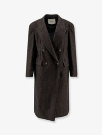 Hevò Women's Martina Franca Wool Blend Coat Black