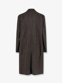 Hevò Men's Martina Franca Wool Blend Coat Black