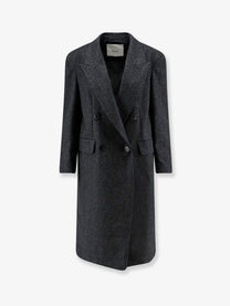 Hevò Women's Martina Franca Wool Blend Coat Black