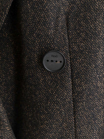 Hevò Men's Martina Franca Wool Blend Coat Black
