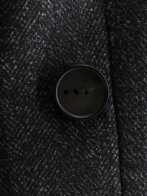 Hevò Men's Martina Franca Wool Blend Coat Black