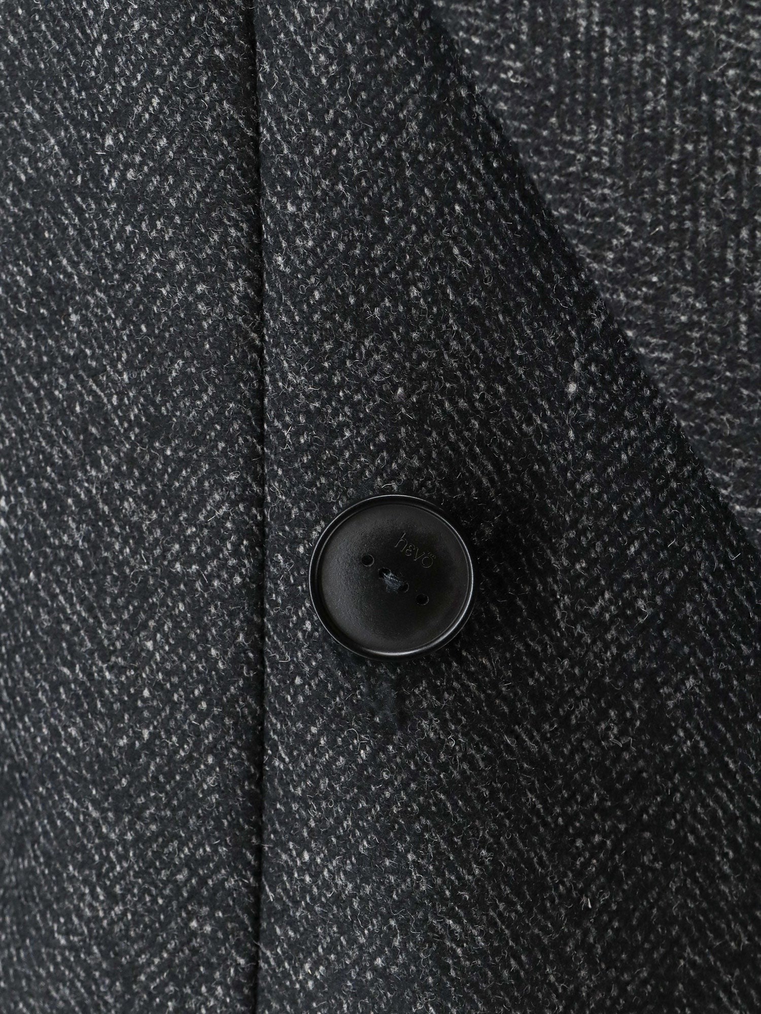 Hevò Women's Martina Franca Wool Blend Coat Black