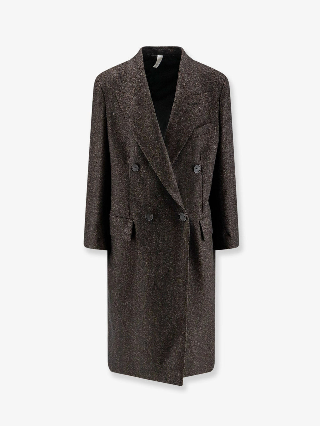 Hevò Men's Martina Franca Wool Blend Coat Black