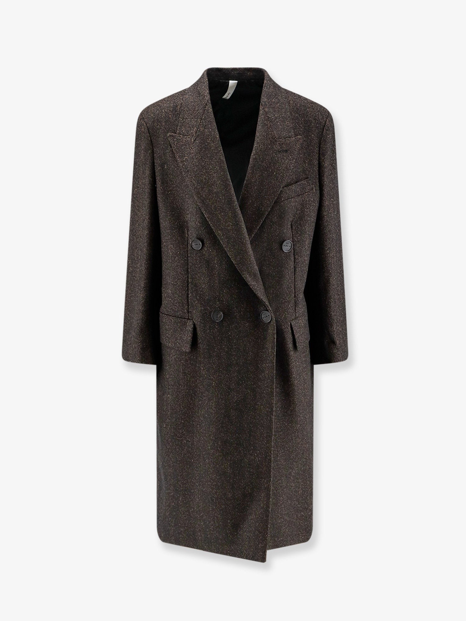 Hevò Men's Martina Franca Wool Blend Coat Black