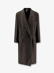 Hevò Men's Martina Franca Wool Blend Coat Black