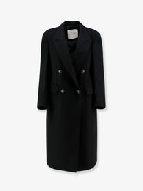 Hevò Women's Martinafranca Wool Blend Coat Black