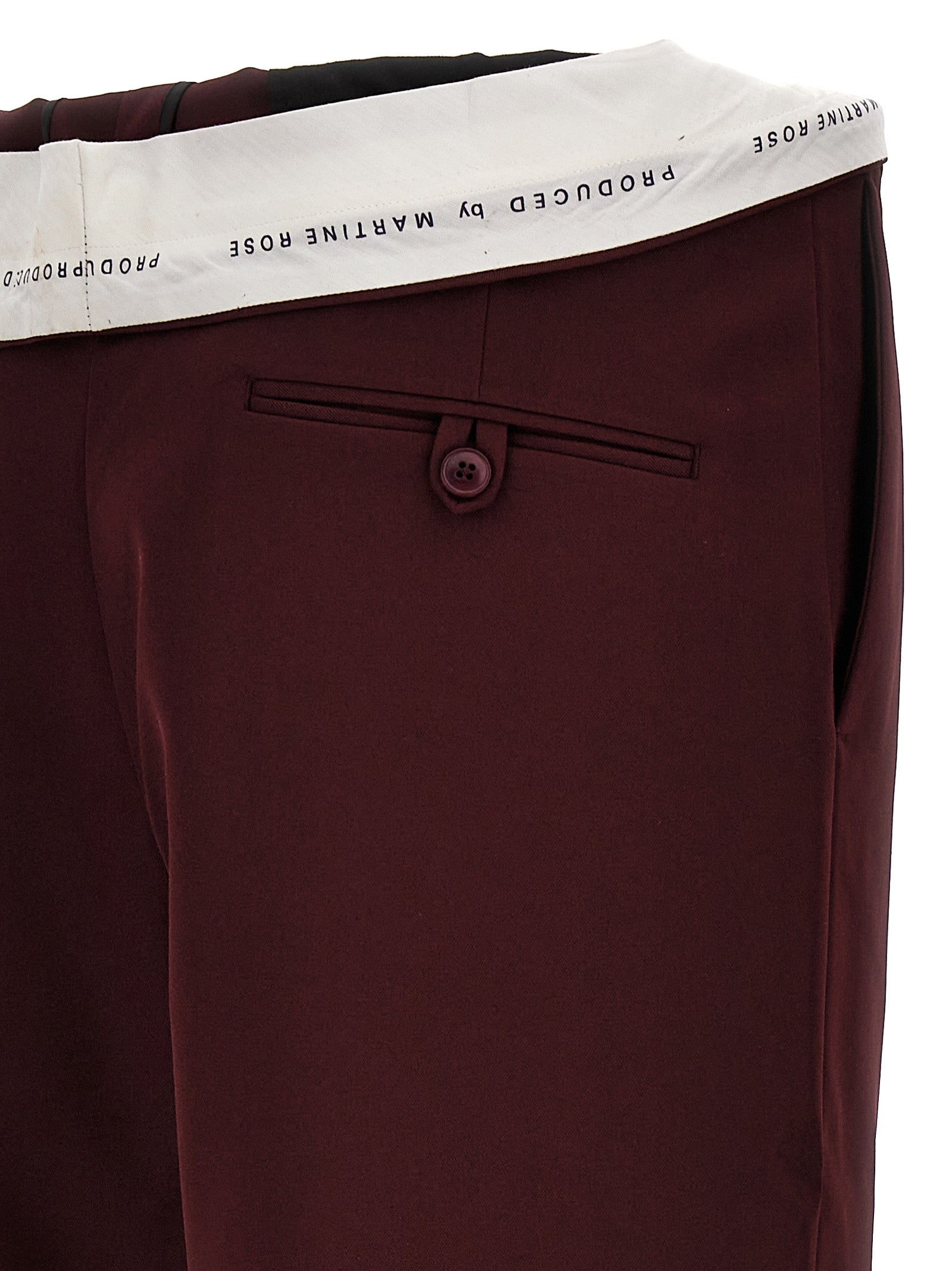 MARTINE ROSE - MARTINE ROSE - ’Rolled Waistband Tailored’ pants - Men’s Pants