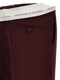 MARTINE ROSE - MARTINE ROSE - ’Rolled Waistband Tailored’ pants - Men’s Pants
