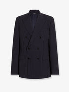 Dolce &amp; Gabbana Men's Martini Light Double Breasted Pinstriped Wool Blazer Pattern