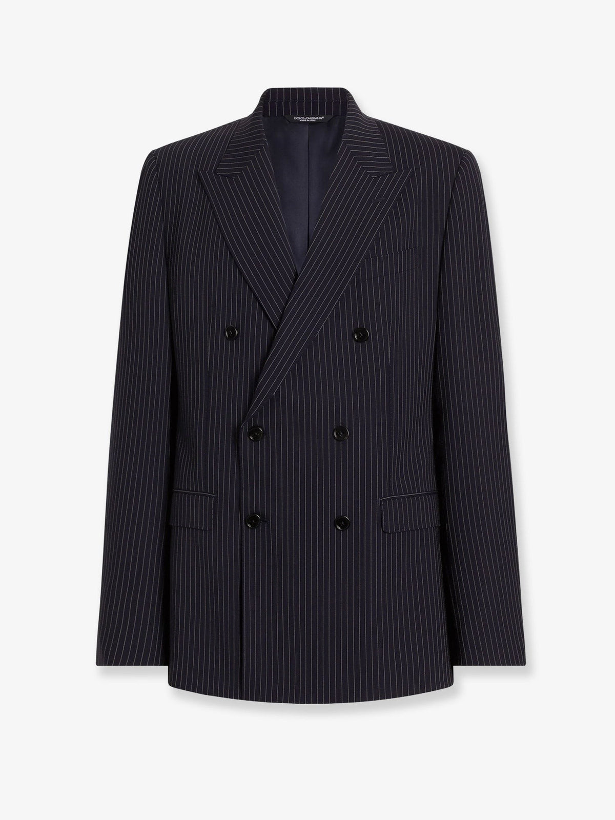 Dolce &amp; Gabbana Men's Martini Light Double Breasted Pinstriped Wool Blazer Pattern