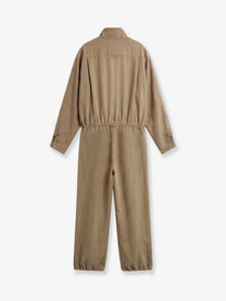 The Frankie Shop Women's Marvin Viscose and Linen Jumpsuit Brown