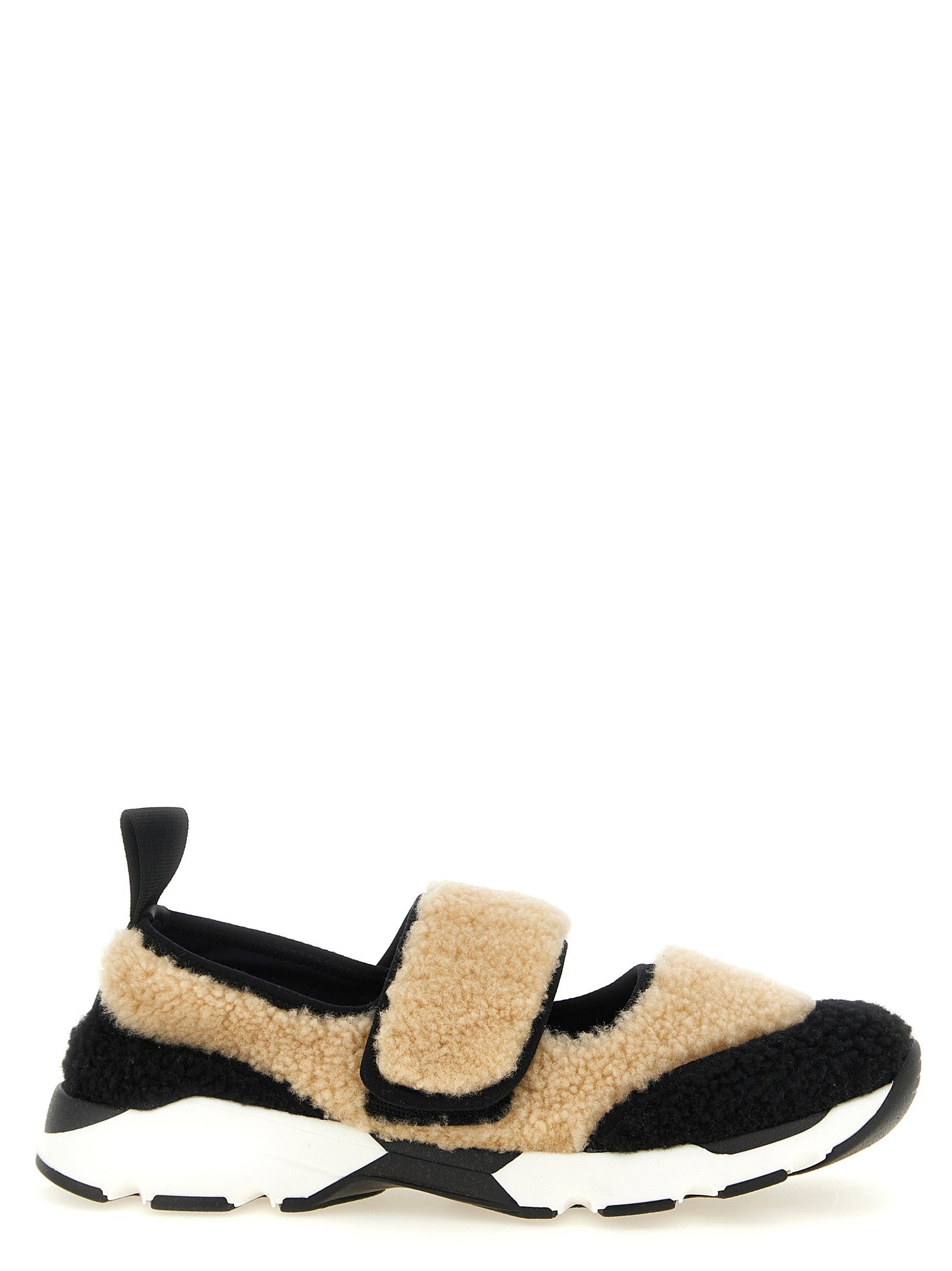 Marni Mary Jane Fur Sneakers White