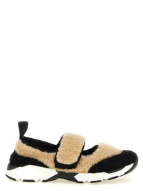 Marni Mary Jane Fur Sneakers White