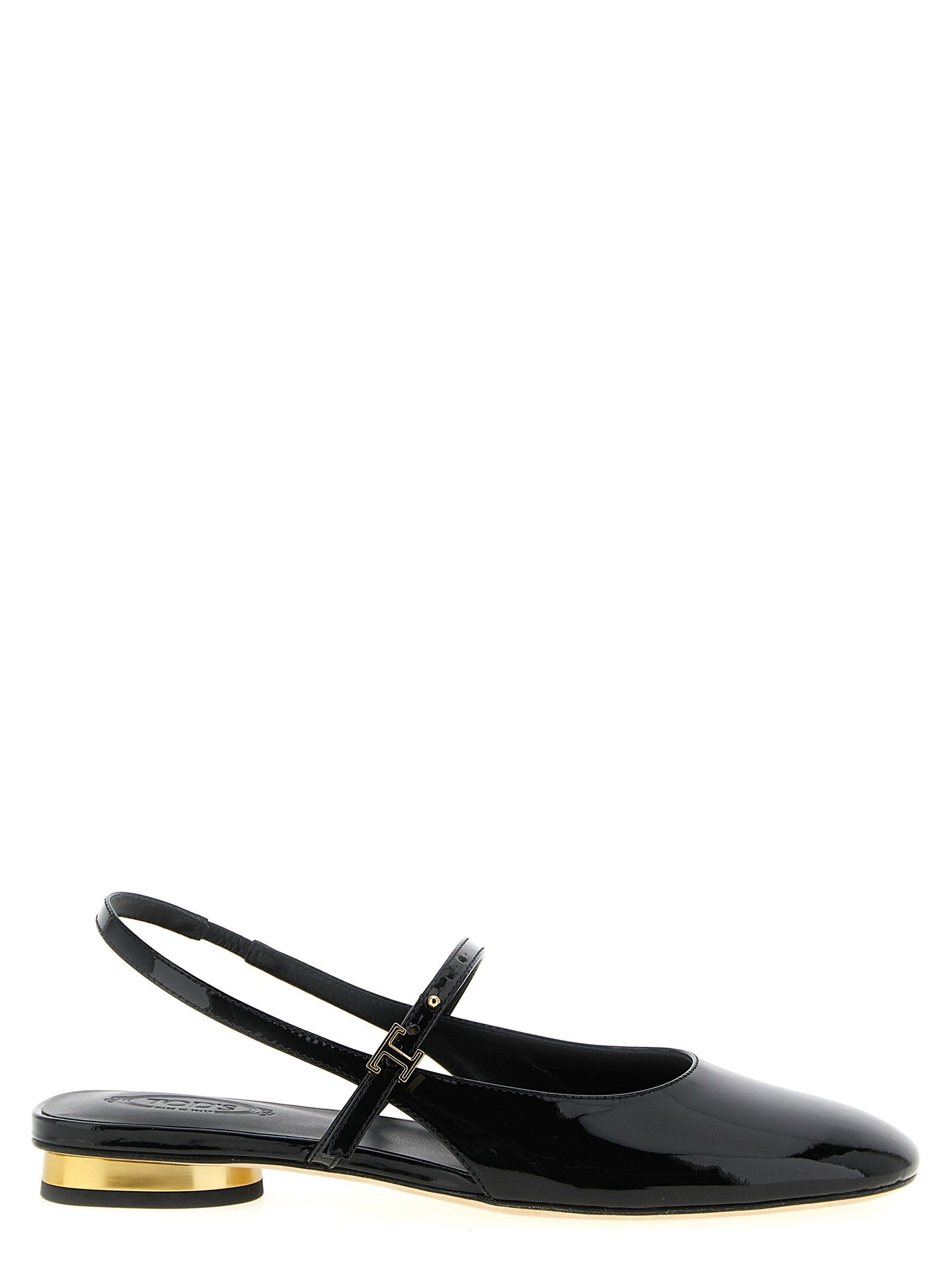 Tod's Mary Jane Patent Ballet Flats Black