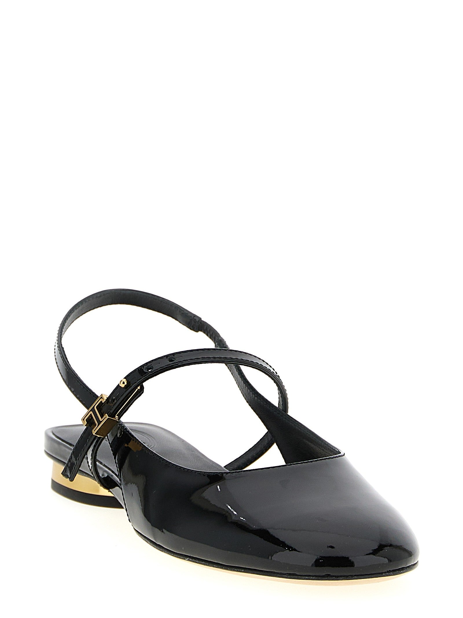 Tod's Mary Jane Patent Ballet Flats Black