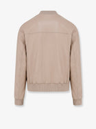 BOSS Men's Masic Leather Jacket Beige, view 2