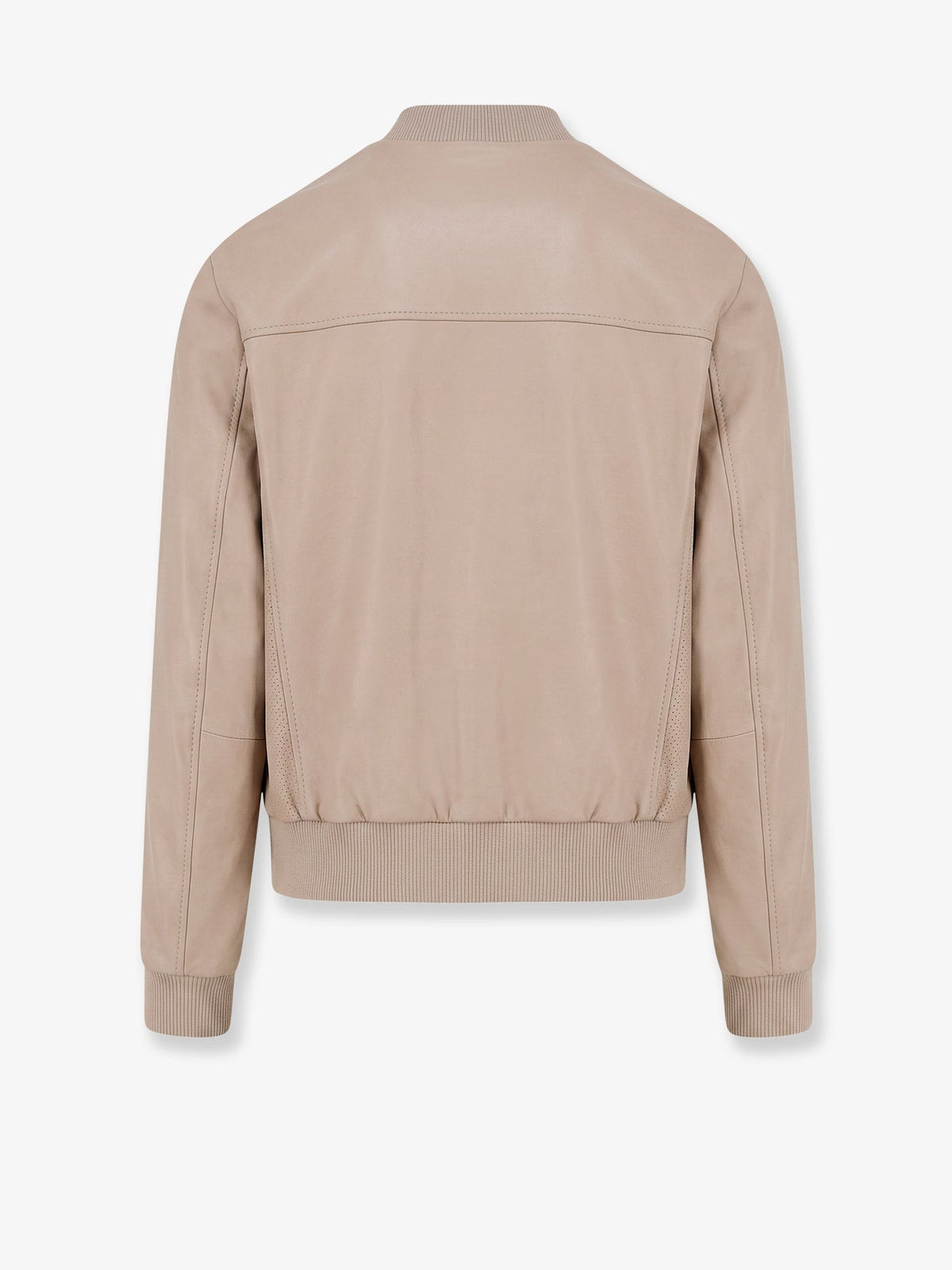 BOSS Men's Masic Leather Jacket Beige