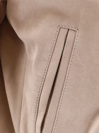BOSS Men's Masic Leather Jacket Beige, view 3