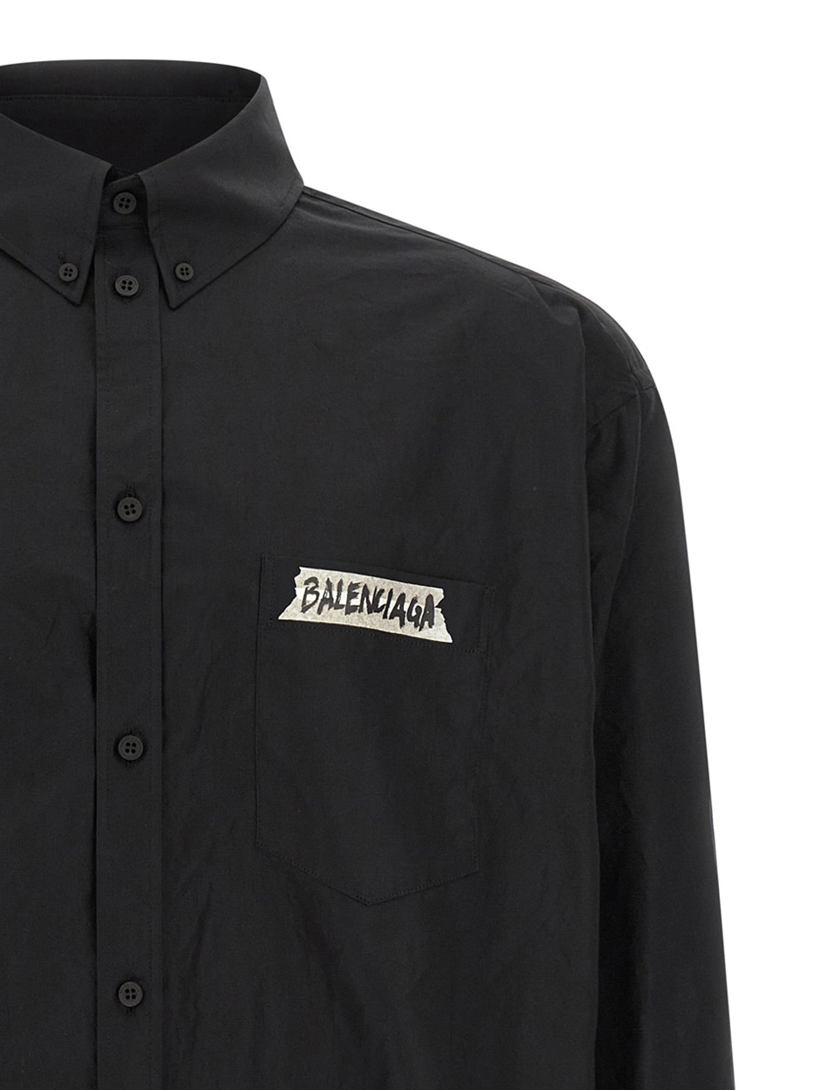 Balenciaga Masking Tape Shirt Black