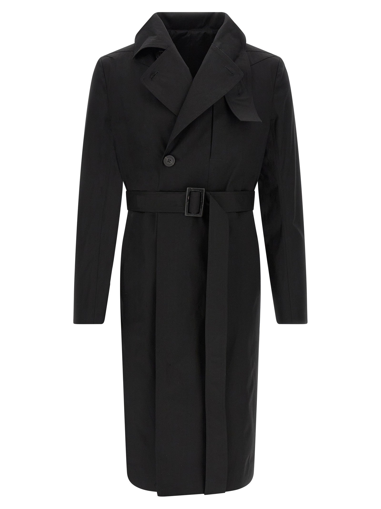 Rick Owens Mastodon Trench Coat Black