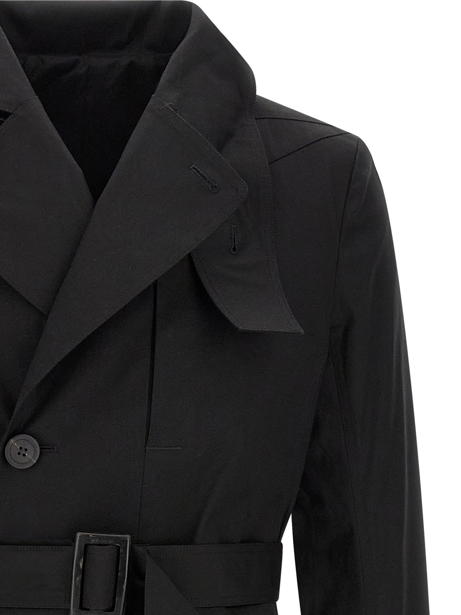 Rick Owens Mastodon Trench Coat Black