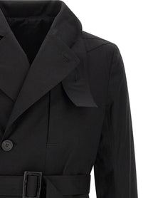 Rick Owens Mastodon Trench Coat Black