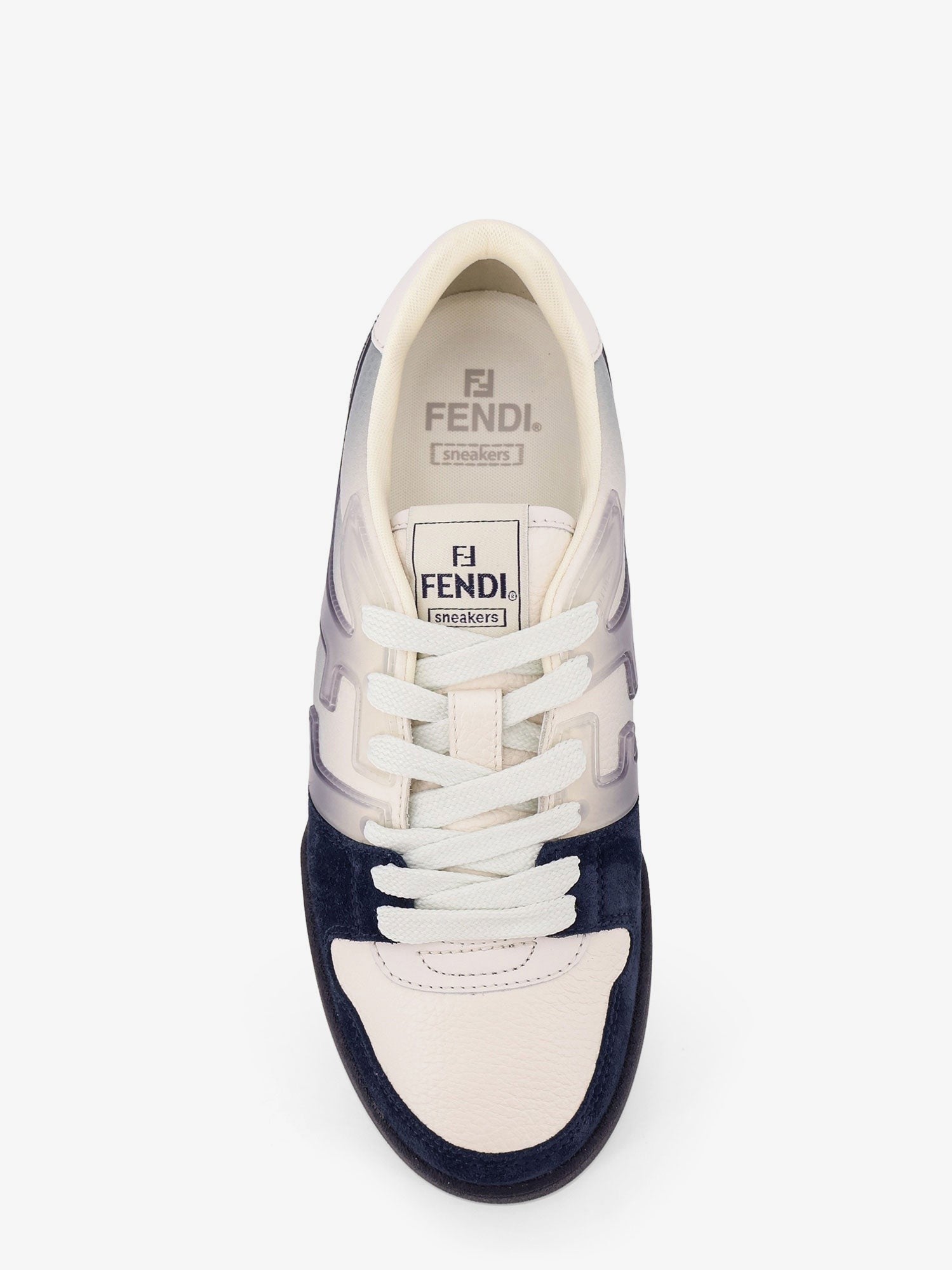 Fendi Men's Match Leather Sneakers White
