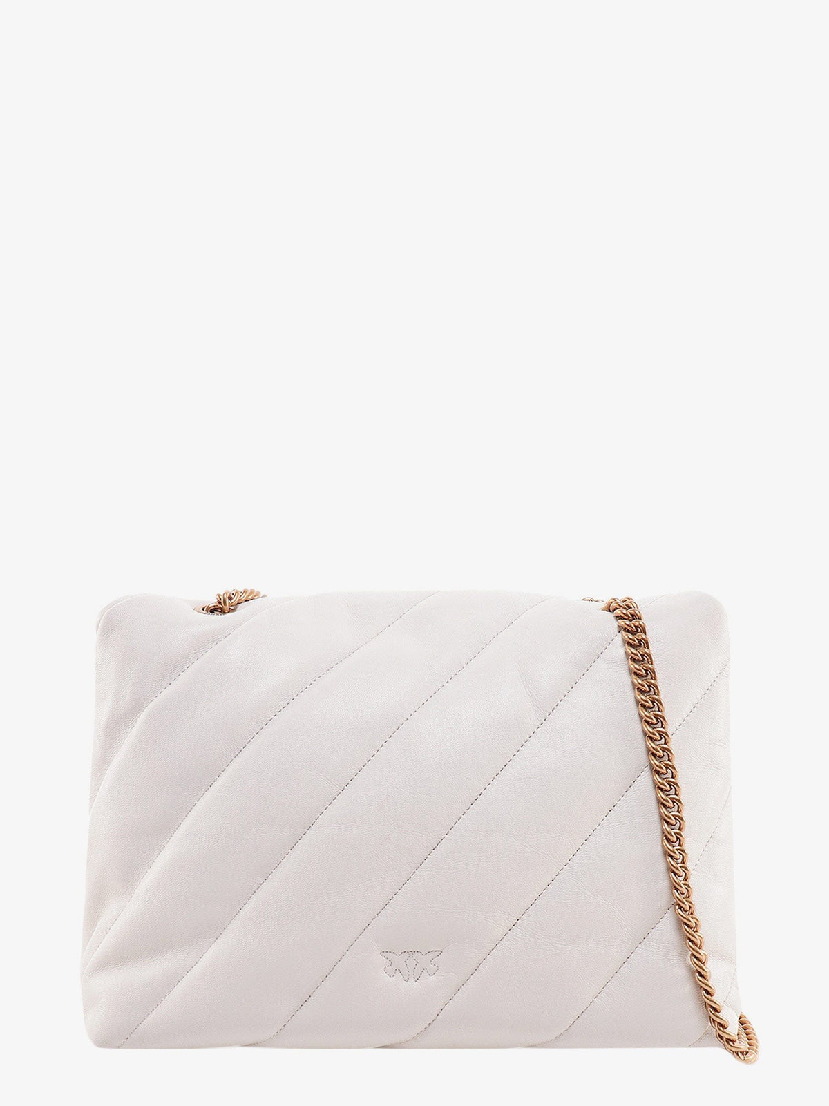 Pinko Women's Matelassé Leather Shoulder Bag White, view 2