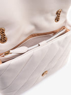 Pinko Women's Matelassé Leather Shoulder Bag White, view 4