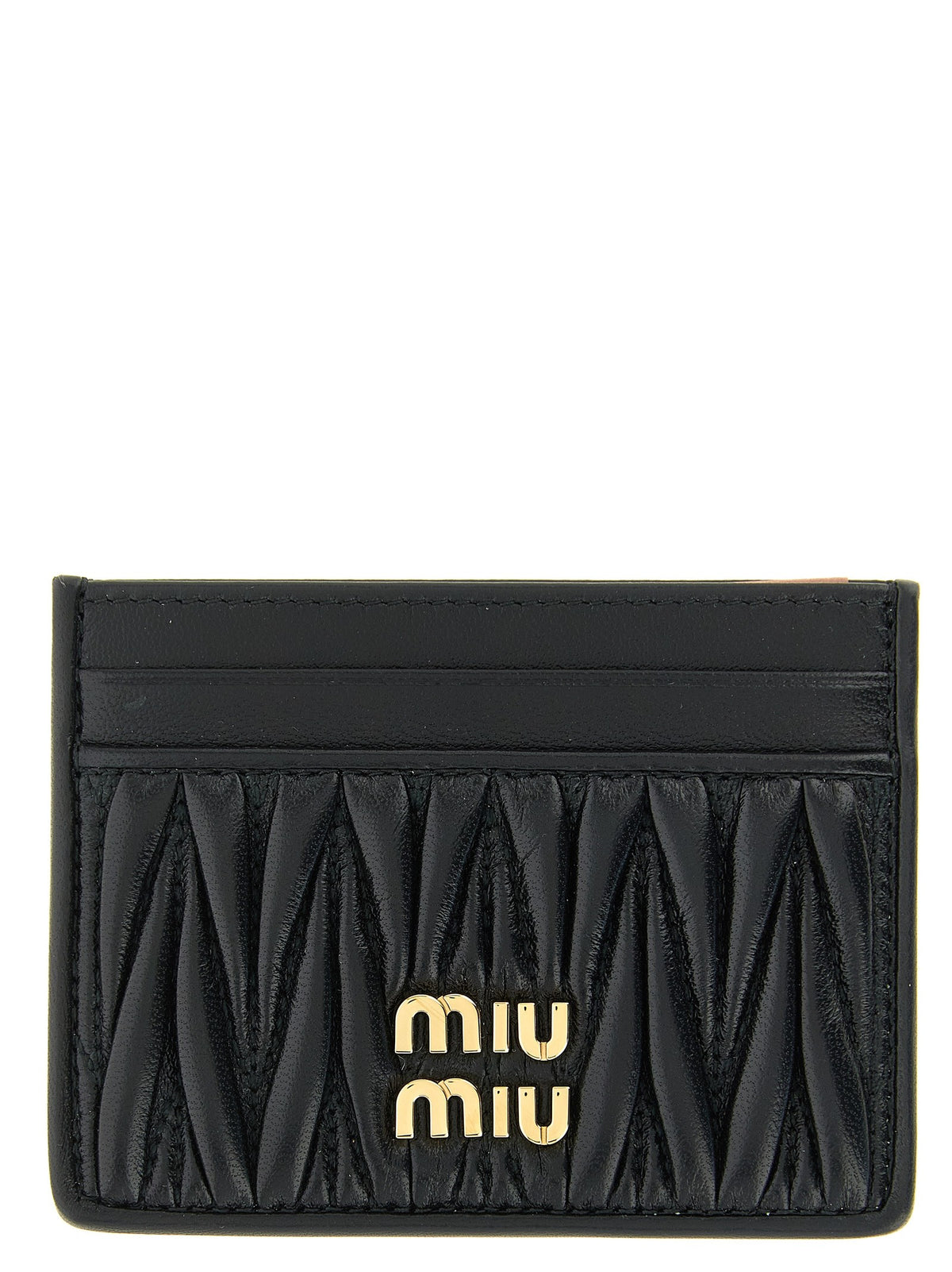 Miu Miu Matelassé Nappa Cardholder Black