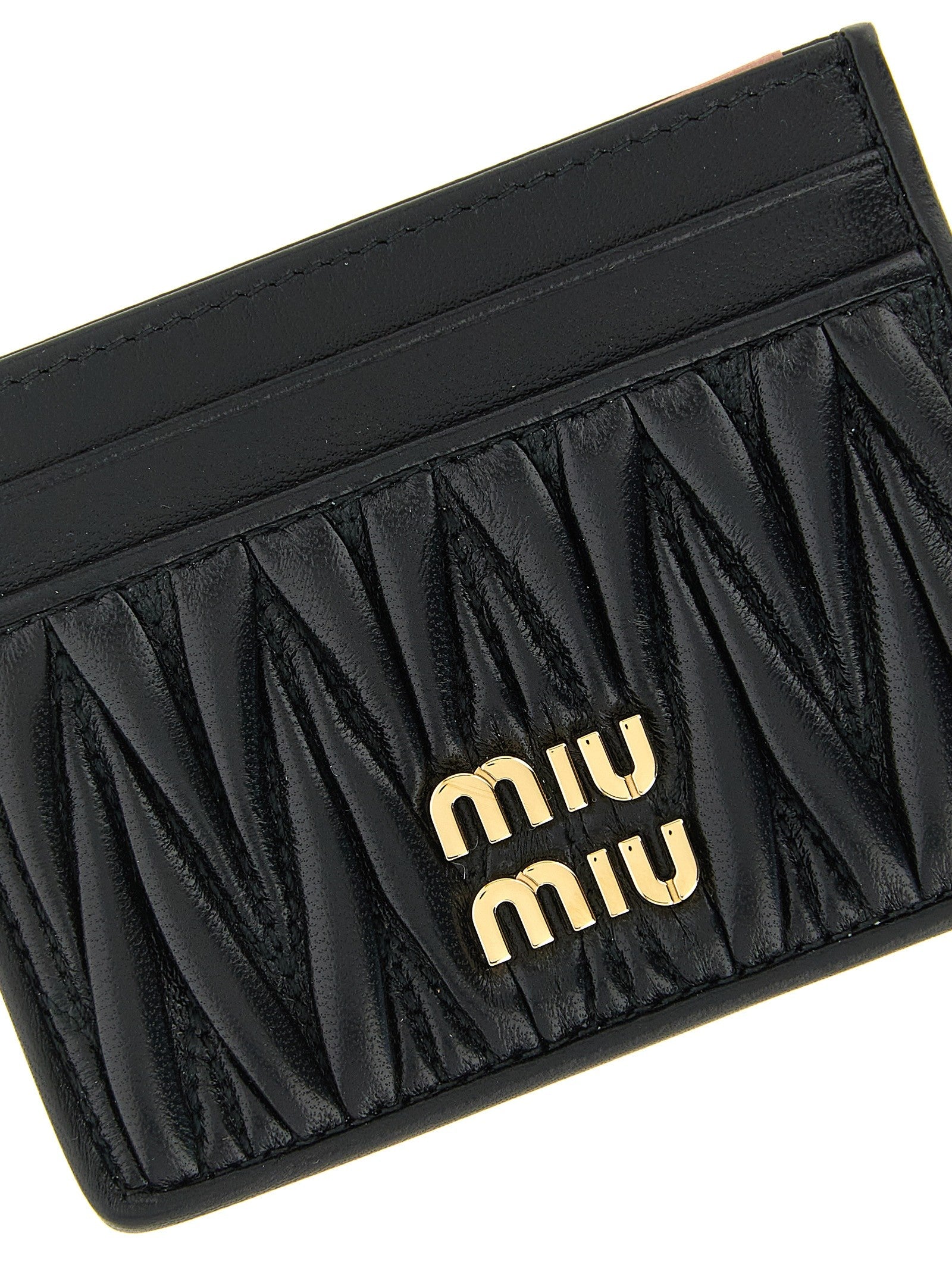 Miu Miu Matelassé Nappa Cardholder Black