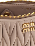 Miu Miu Matelassé Nappa Cardholder Blue