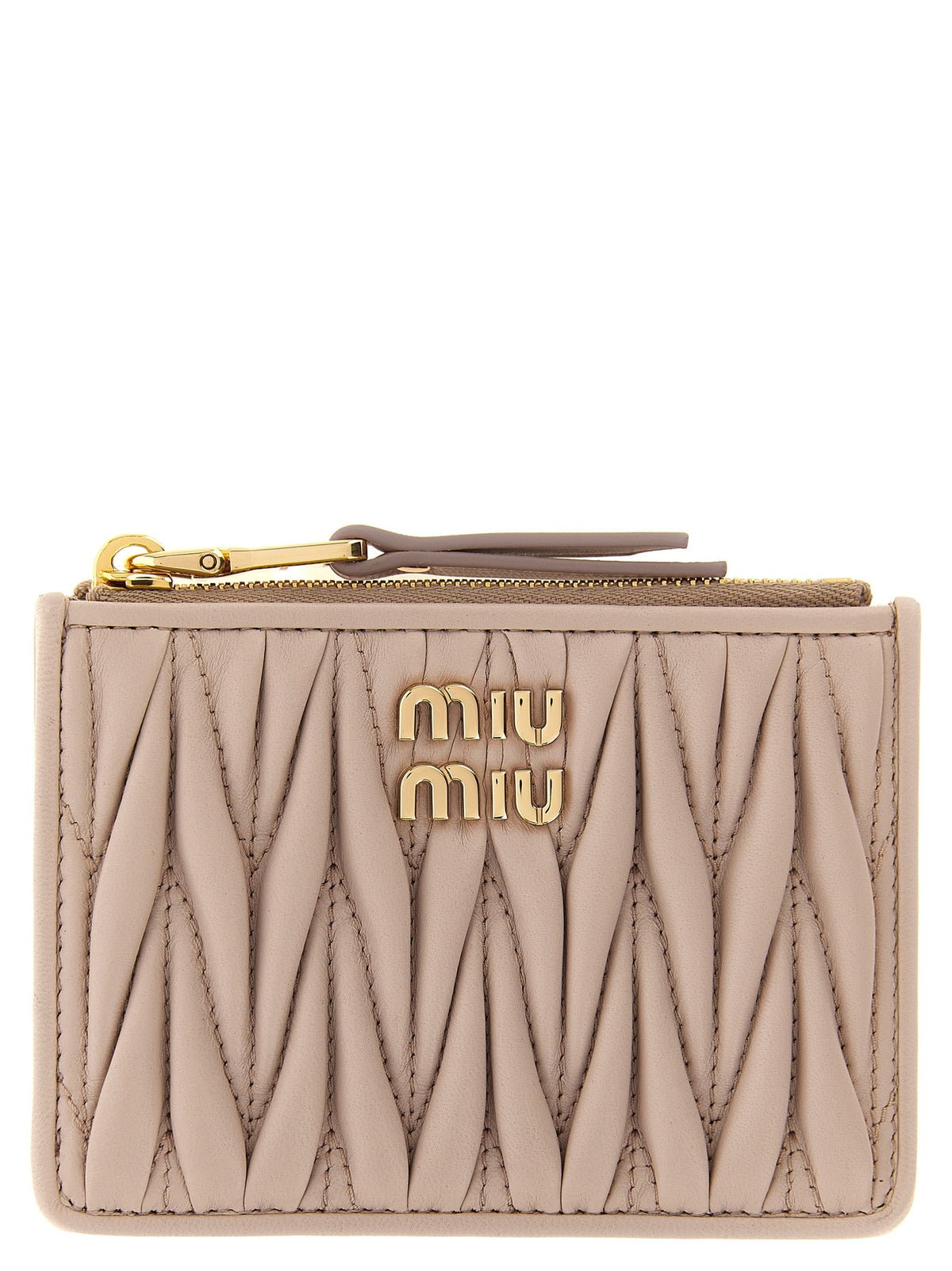 Miu Miu Matelassé Nappa Cardholder Blue