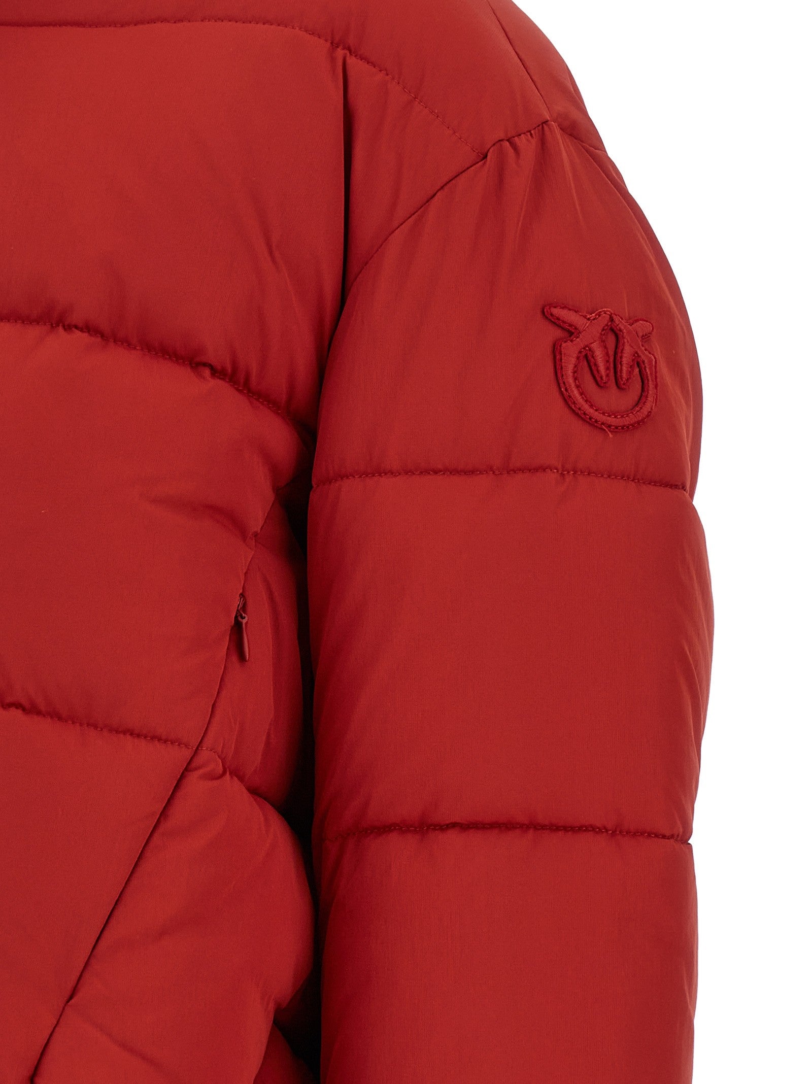 Pinko Matt Finish Down Jacket Red