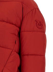 Pinko Matt Finish Down Jacket Red