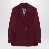 Max Mara - Max Mara Bordeaux double-breasted jacket in wool - Jackets