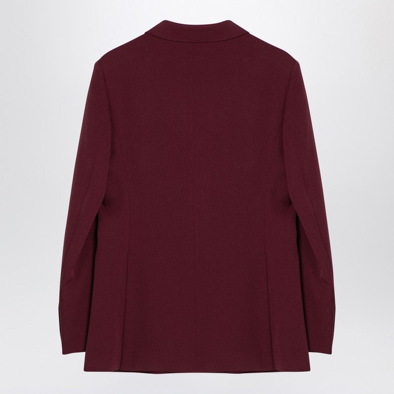 Max Mara - Max Mara Bordeaux double-breasted jacket in wool - Jackets