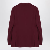 Max Mara - Max Mara Bordeaux double-breasted jacket in wool - Jackets