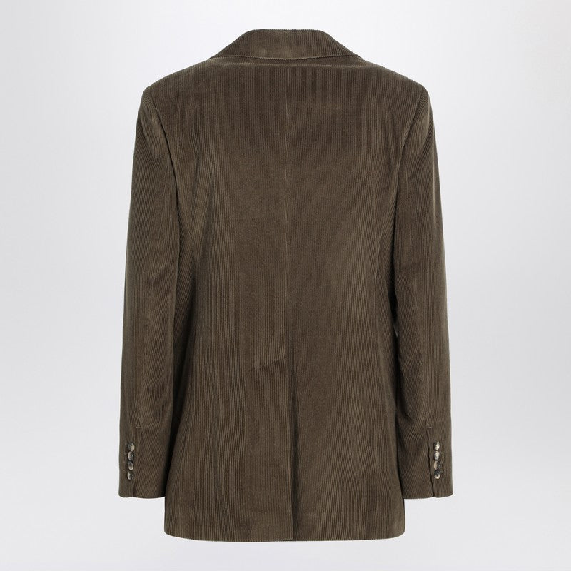 Max Mara - Max Mara Khaki ribbed jacket - Jackets