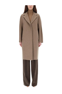 Max Mara women’s Ardenne coat beige classic camel-colored wool with structured collar and straight-cut sleeves