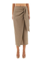 Max Mara Women's Bingo Wrap Skirt Beige