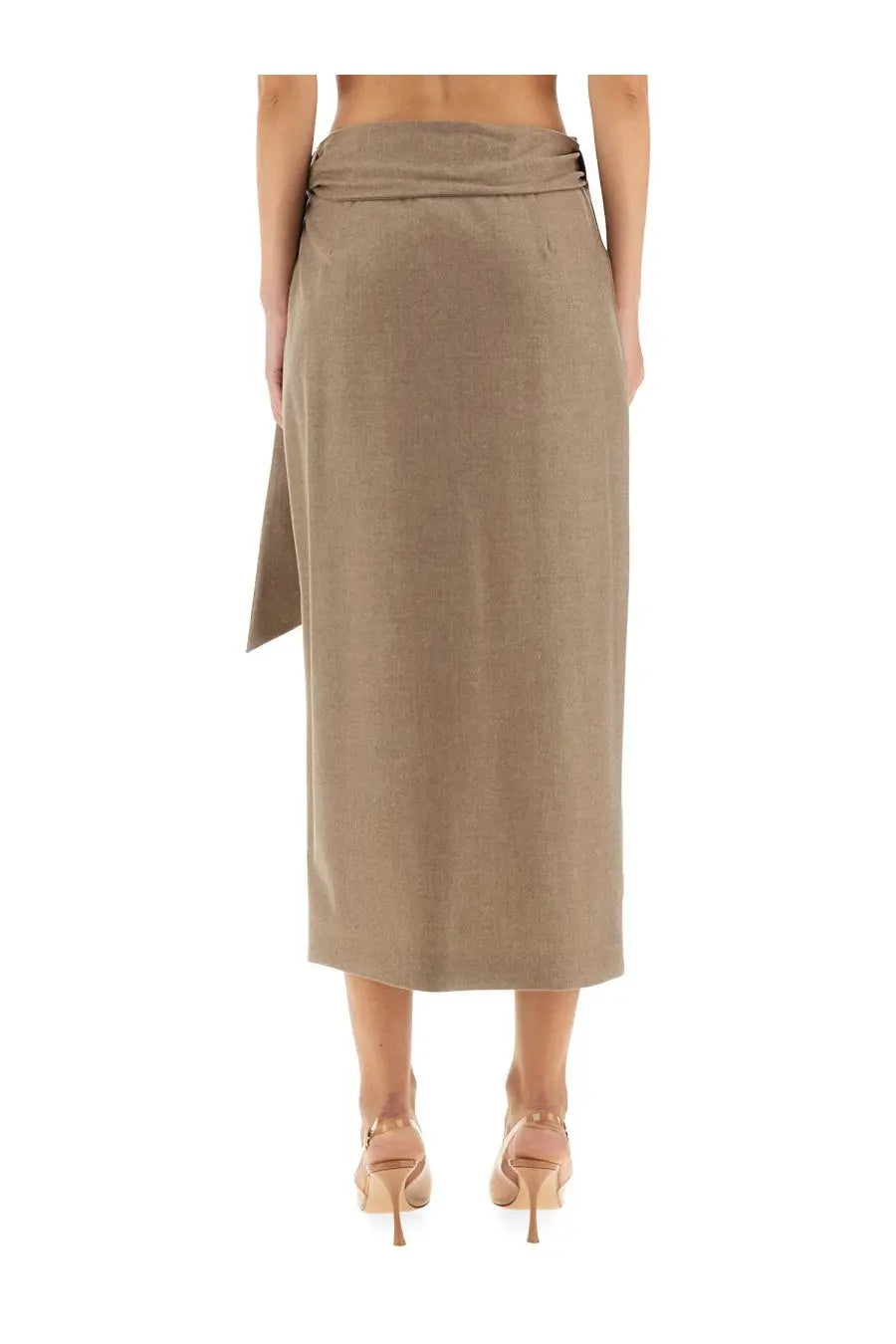 Max Mara Women's Bingo Wrap Skirt Beige, view 4
