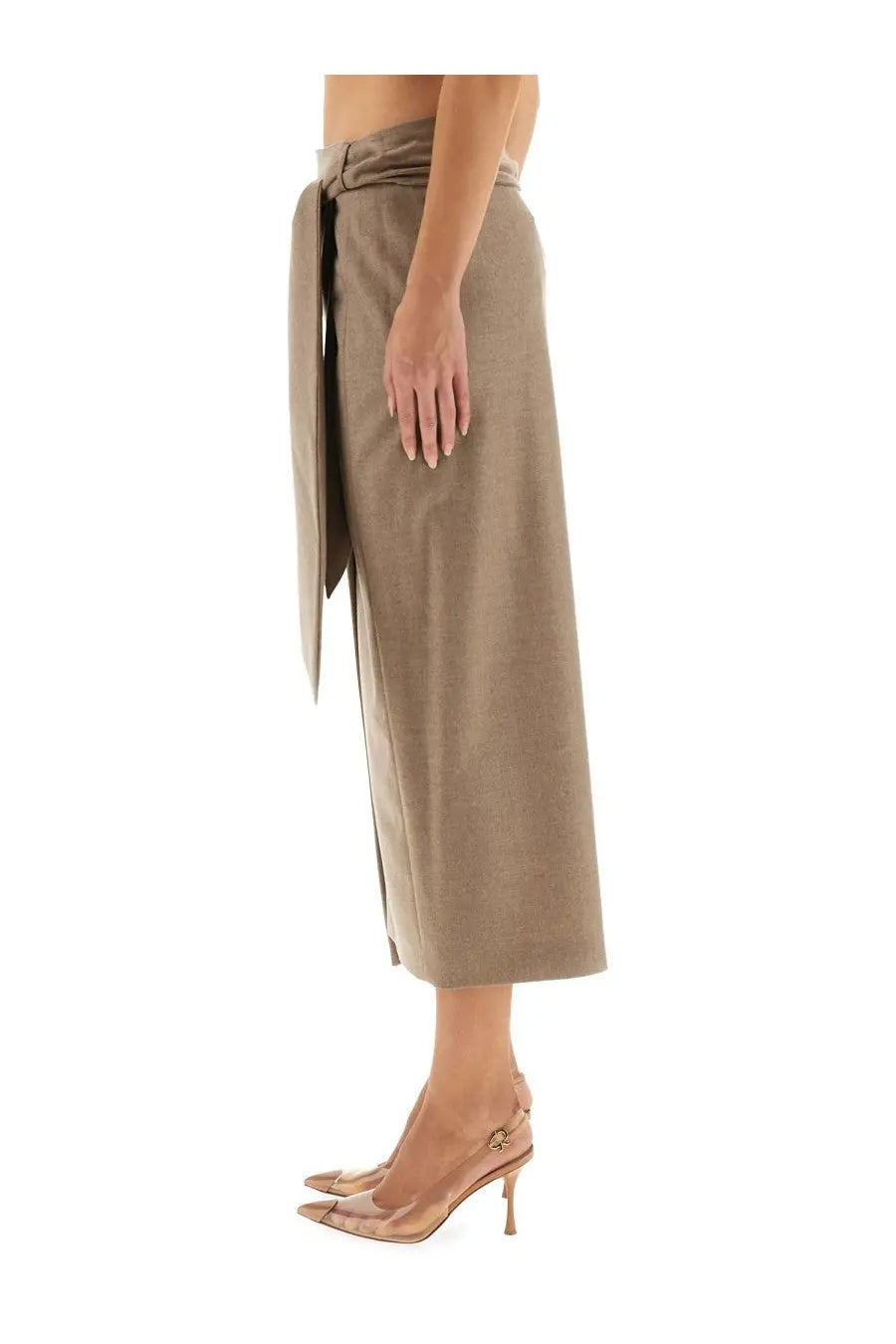 Max Mara Women's Bingo Wrap Skirt Beige, view 3