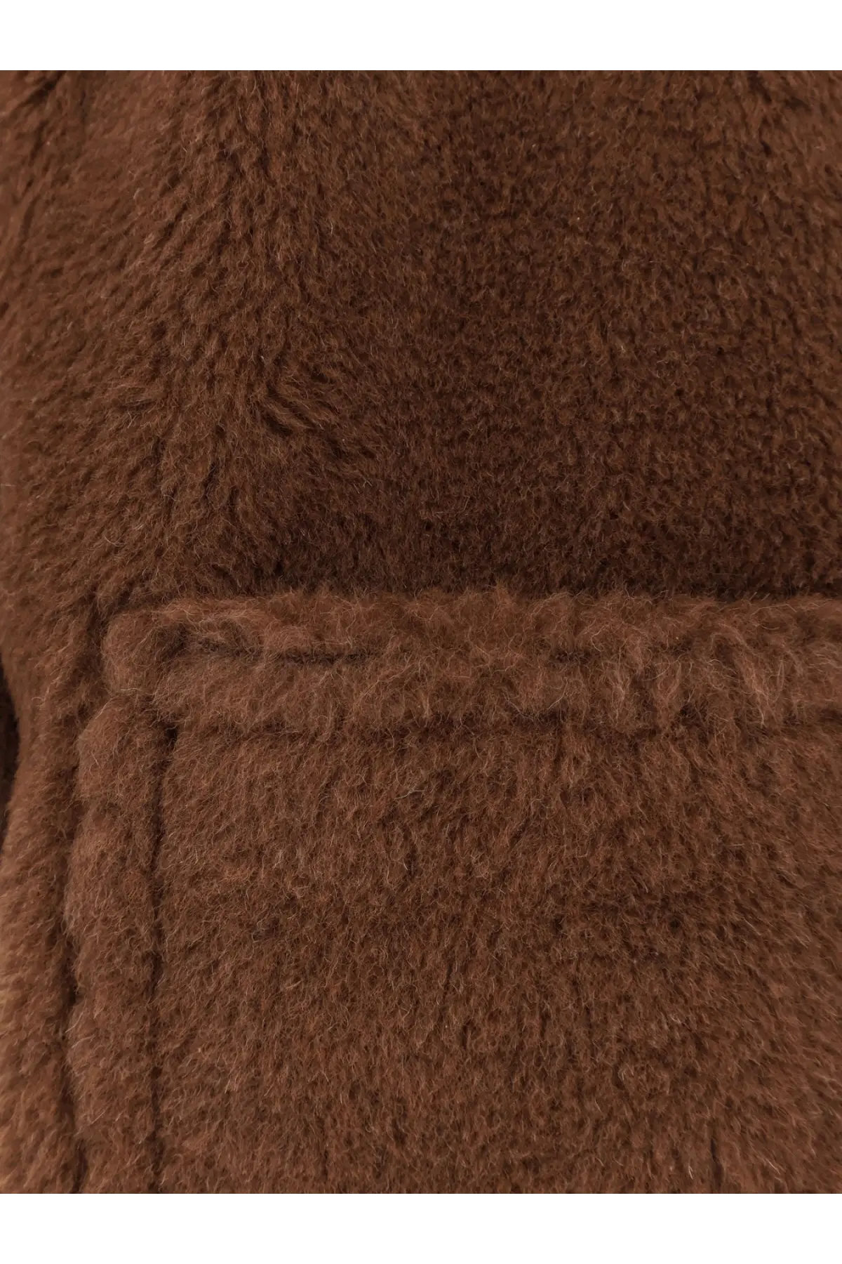Max mara women’s brown cashmere and silk cape with plush chocolate brown faux fur and stitched pocket detail