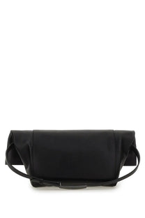 Max Mara women’s clutch clasp medium black leather crossbody bag with sleek minimalist design and adjustable strap